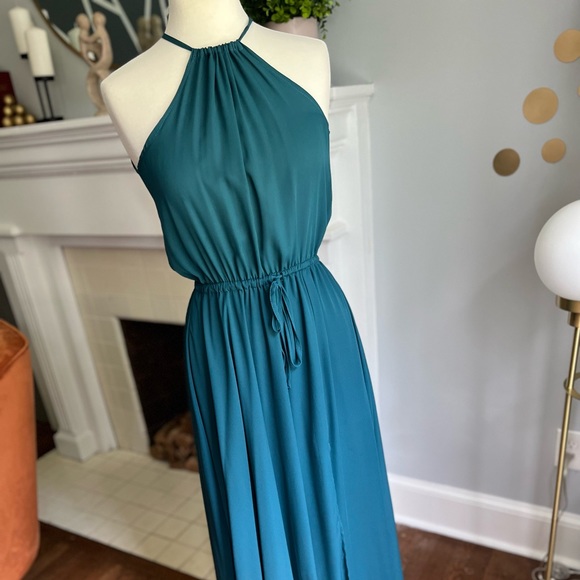 Fabulous Lulus halter neck chiffon maxi dress - Picture 6 of 11